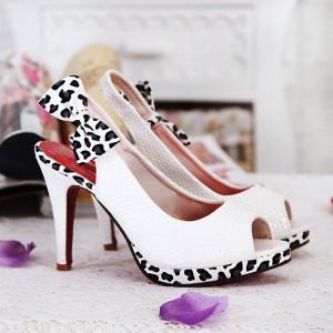 Bow Leopard Sandals