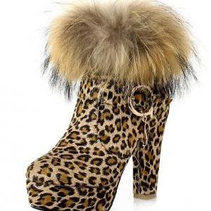 Super Luxury Fox Fur Boots Women's..