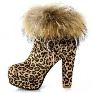 Super Luxury Fox Fur Boots Women's..