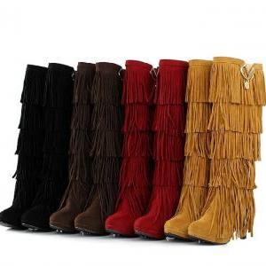 Fringed Boots Snow Boots Boots