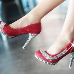 Diamond Bow Heels Shoes