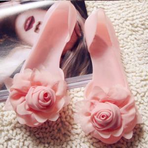 Rose Jelly Shoes Flat Sandals Ss05132sh