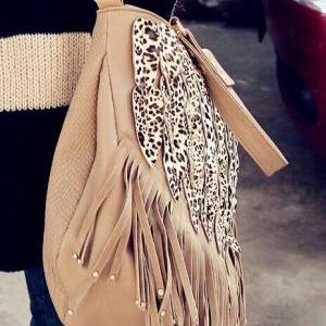 Leopard Shoulder Bag Tassel Bag Handbags Dg61420