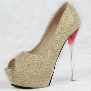 14cm Black High-heeled Shoes Sc728da