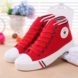 High-top Lace-up Canvas Shoes Ca922bd