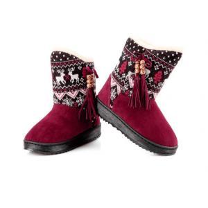 Snow Boots Fringed Boots Printing Bv1011cd
