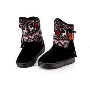 Snow Boots Fringed Boots Printing Bv1011cd