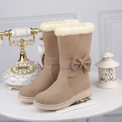 Bow Wear Warm Snow Boots Op0108ci