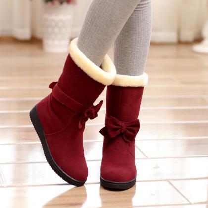 Bow Wear Warm Snow Boots Op0108ci