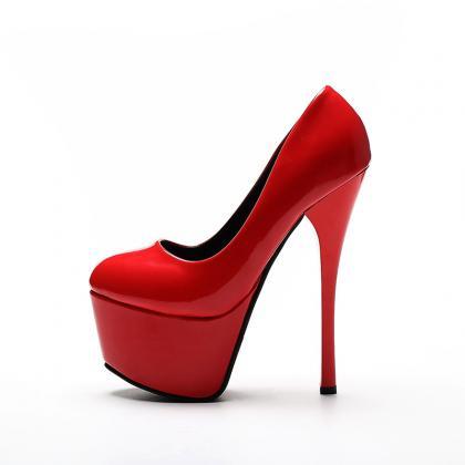 Sexy High-heeled Patent Leather Shoes Kl0114f
