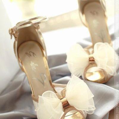 Bud Silk Fish Head Sandals Wedding Shoes 3178fx