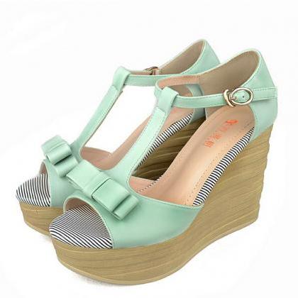 Fashion Bowknot Fish Mouth Sandals 5176138