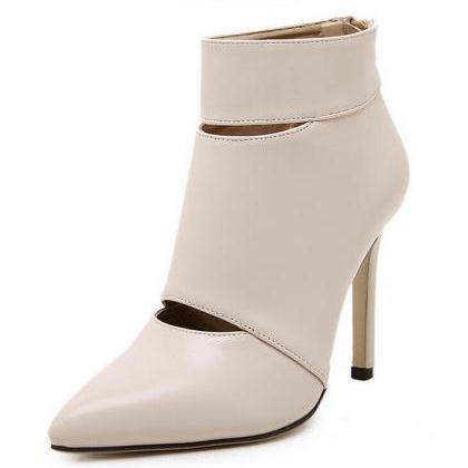 Fashion Hollow Out High-heeled Boots 1148006
