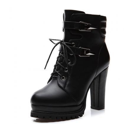 Fashion Leather Waterproof Martin Boots 9521871