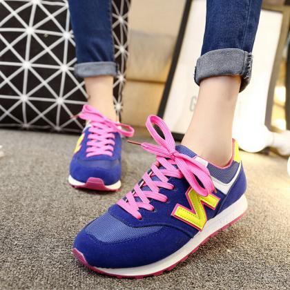 Fashion Round Head Multicolor Casual Sports Shoes..