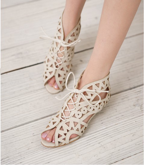 Fashion Lace Hollow Sandals Xxa621023