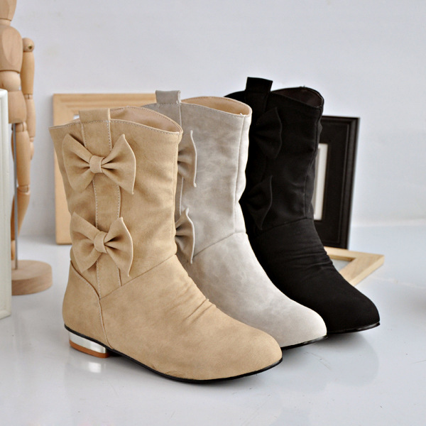 Round Sleeve Casual Shoes Bow Shoes Qq1208ca