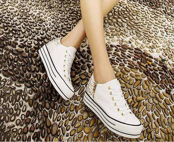 Leopard Print Within The Higher Canvas Shoes 7955mh