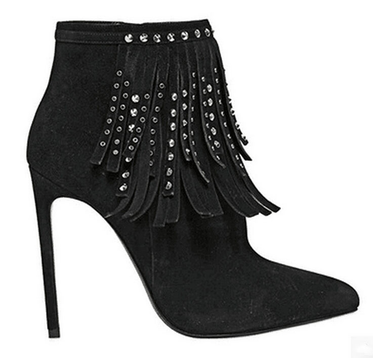 Fashion Pointed Tassel High-heeled Boots 3801893 on Luulla