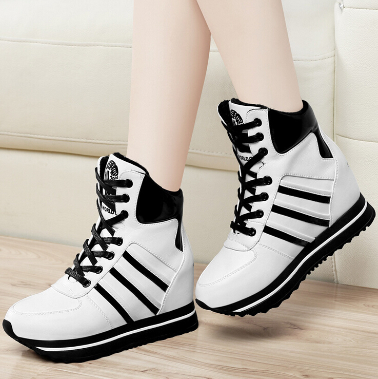 Stylish Black And White Stitching Warm Boots 5593267