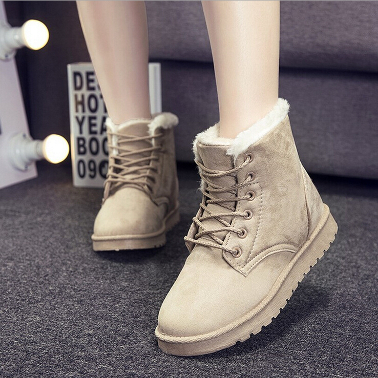 Fashion Flat Round Snow Boots Cotton Boots 3610971