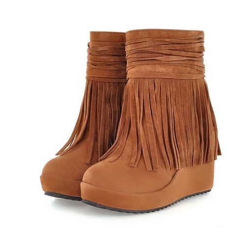Frosted Fringed Boots BBBHBB on Luulla