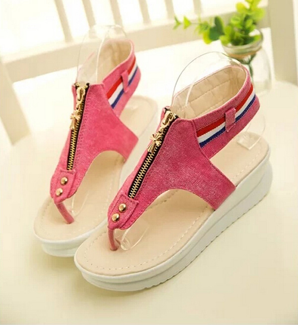 Summer Thick Bottom Sandals Casual Denim Shoes SS05203SH on Luulla
